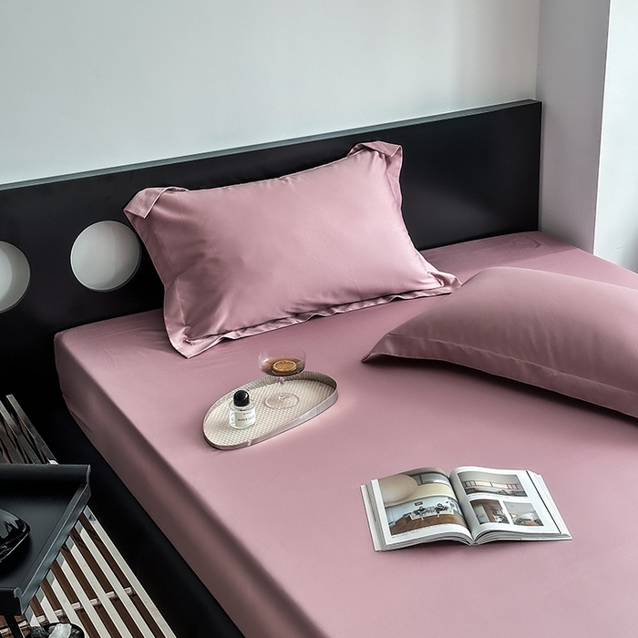 91家纺网 家纺一手货源 找家纺 爱丽丝 2026新款100支新疆长绒棉单品床笠 豆沙