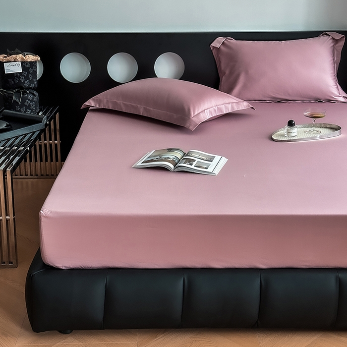 91家纺网 家纺一手货源 找家纺 爱丽丝 2026新款100支新疆长绒棉单品床笠 豆沙