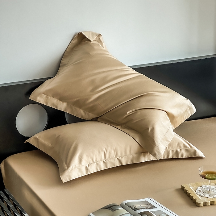 91家纺网 家纺一手货源 找家纺 爱丽丝 2026新款100支新疆长绒棉单品床笠 香槟金