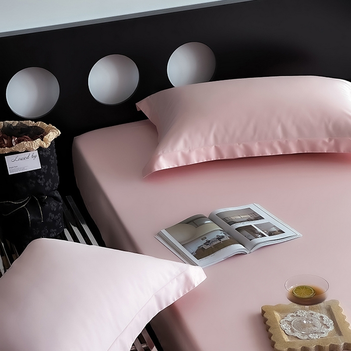 91家纺网 家纺一手货源 找家纺 爱丽丝 2026新款100支新疆长绒棉单品床笠 水粉