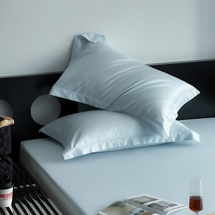 91家纺网 家纺一手货源 找家纺 爱丽丝 2026新款100支新疆长绒棉单品床笠 天蓝