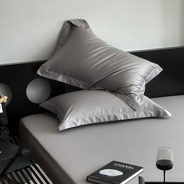 91家纺网 家纺一手货源 找家纺 爱丽丝 2026新款100支新疆长绒棉单品床笠 星光灰