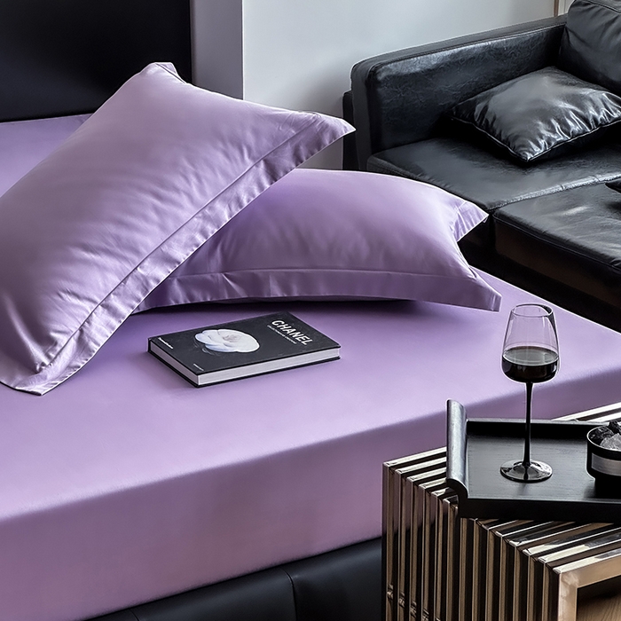 91家纺网 家纺一手货源 找家纺 爱丽丝 2026新款100支新疆长绒棉单品床笠 星辰紫