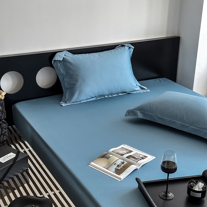 91家纺网 家纺一手货源 找家纺 爱丽丝 2026新款100支新疆长绒棉单品床笠 灰兰