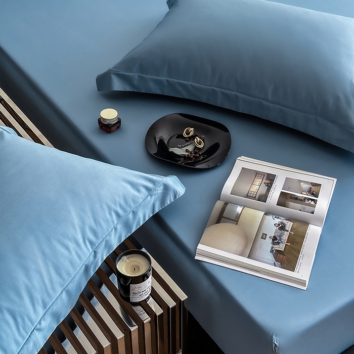 91家纺网 家纺一手货源 找家纺 爱丽丝 2026新款100支新疆长绒棉单品床笠 灰兰