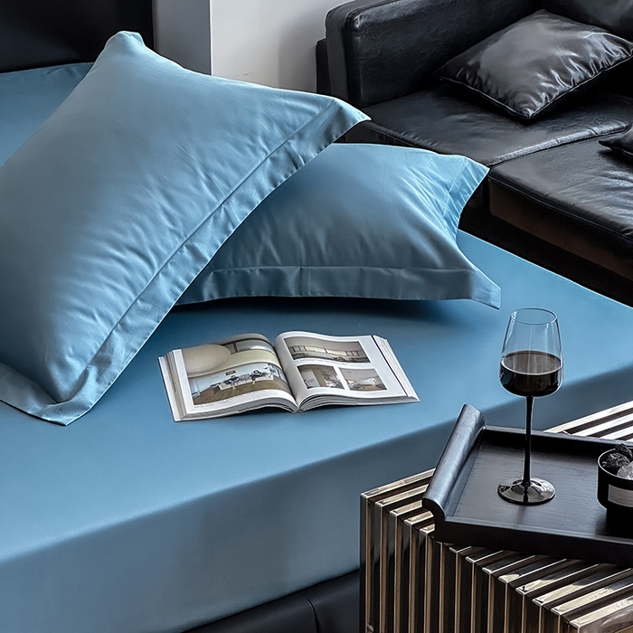 91家纺网 家纺一手货源 找家纺 爱丽丝 2026新款100支新疆长绒棉单品床笠 灰兰