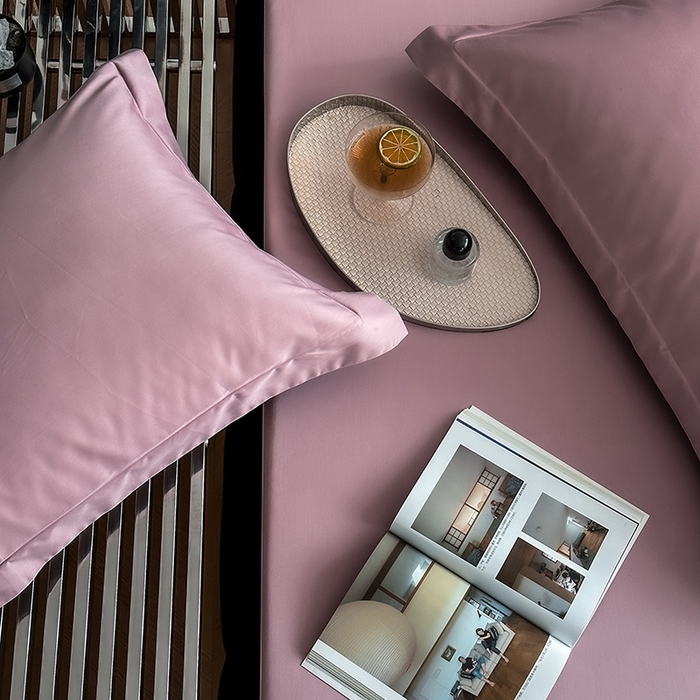 91家纺网 家纺一手货源 找家纺 爱丽丝 2026新款100支新疆长绒棉单品床笠 豆沙