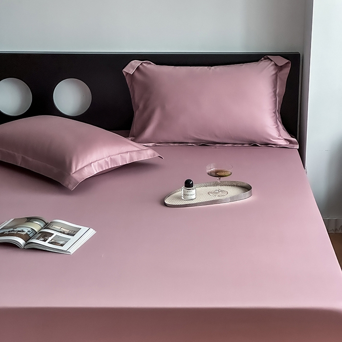 91家纺网 家纺一手货源 找家纺 爱丽丝 2026新款100支新疆长绒棉单品床笠 豆沙