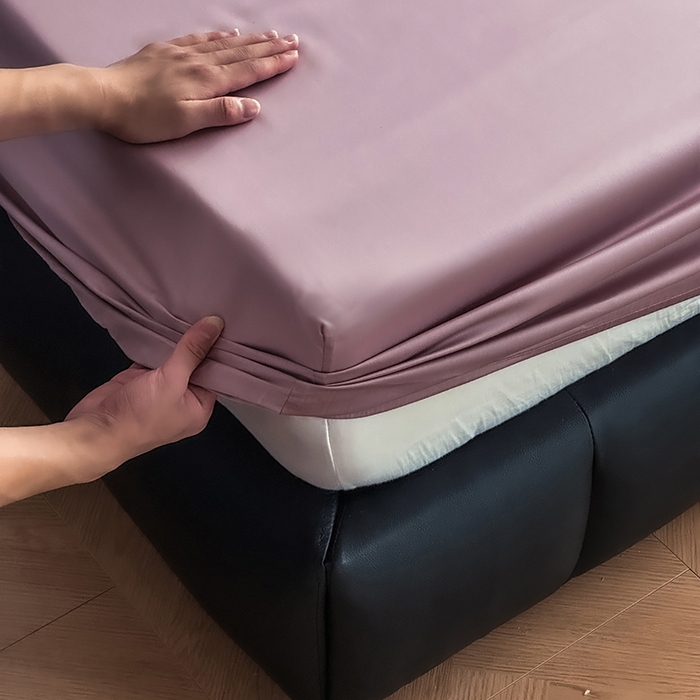 91家纺网 家纺一手货源 找家纺 爱丽丝 2026新款100支新疆长绒棉单品床笠 豆沙