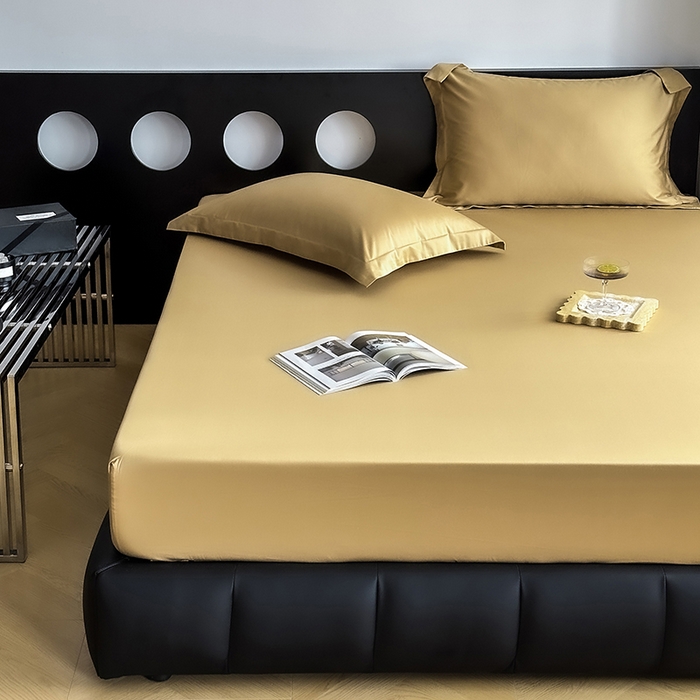 91家纺网 家纺一手货源 找家纺 爱丽丝 2026新款100支新疆长绒棉单品床笠 驼色