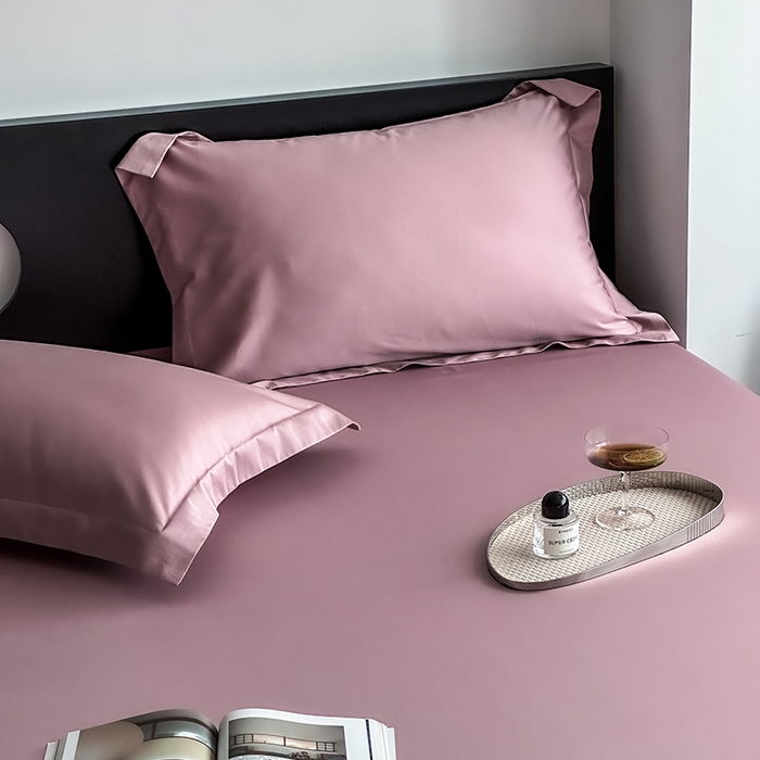 91家纺网 家纺一手货源 找家纺 爱丽丝 2026新款100支新疆长绒棉单品床笠 豆沙