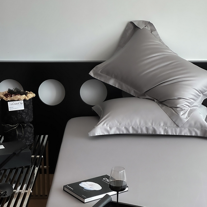 91家纺网 家纺一手货源 找家纺 爱丽丝 2026新款100支新疆长绒棉单品床笠 星光灰