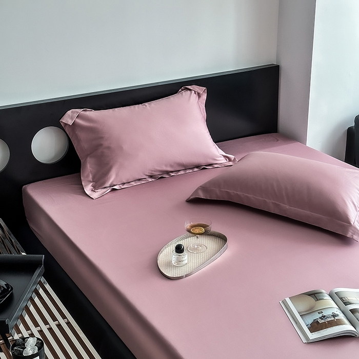 91家纺网 家纺一手货源 找家纺 爱丽丝 2026新款100支新疆长绒棉单品床笠 豆沙