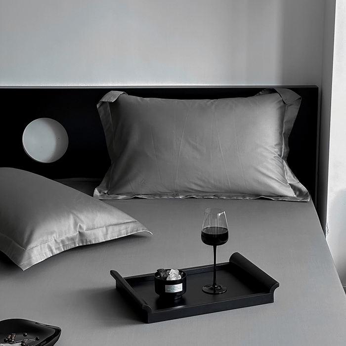 91家纺网 家纺一手货源 找家纺 爱丽丝 2026新款100支新疆长绒棉单品床笠 绅士灰