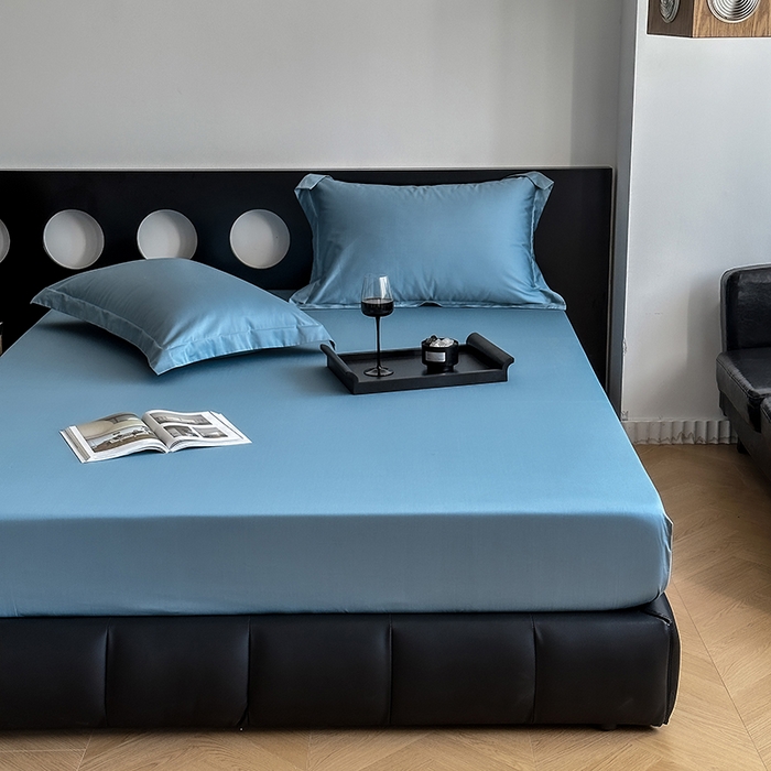 91家纺网 家纺一手货源 找家纺 爱丽丝 2026新款100支新疆长绒棉单品床笠 灰兰