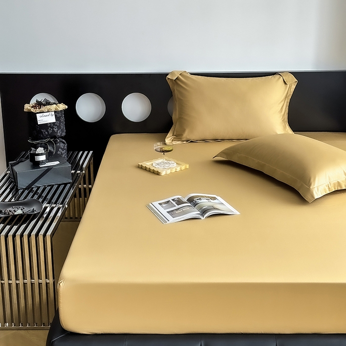 91家纺网 家纺一手货源 找家纺 爱丽丝 2026新款100支新疆长绒棉单品床笠 驼色