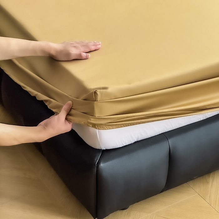 91家纺网 家纺一手货源 找家纺 爱丽丝 2026新款100支新疆长绒棉单品床笠 驼色