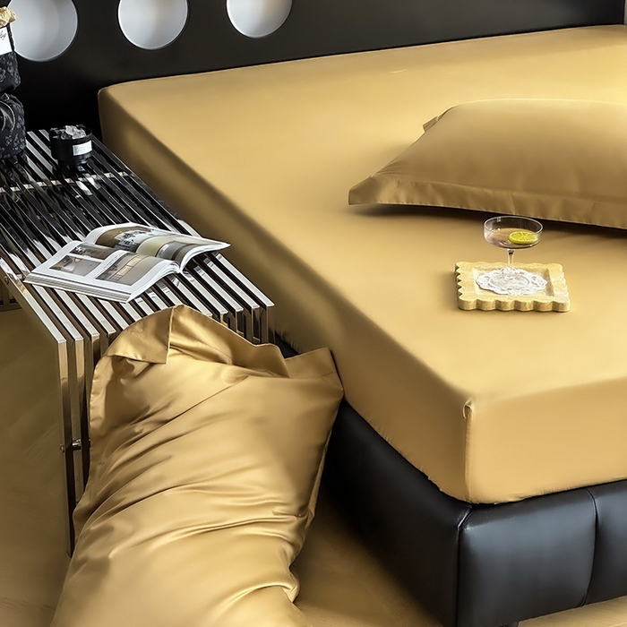 91家纺网 家纺一手货源 找家纺 爱丽丝 2026新款100支新疆长绒棉单品床笠 驼色