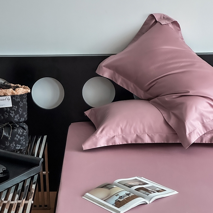 91家纺网 家纺一手货源 找家纺 爱丽丝 2026新款100支新疆长绒棉单品床笠 豆沙