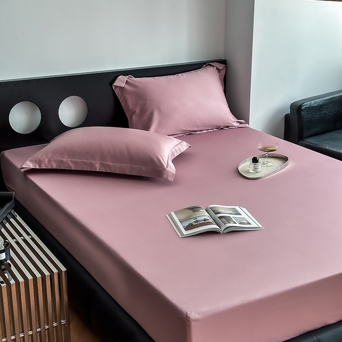 91家纺网 家纺一手货源 找家纺 爱丽丝 2026新款100支新疆长绒棉单品床笠 豆沙