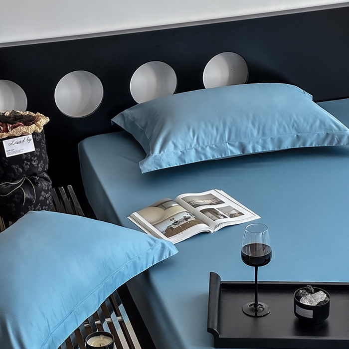 91家纺网 家纺一手货源 找家纺 爱丽丝 2026新款100支新疆长绒棉单品床笠 灰兰