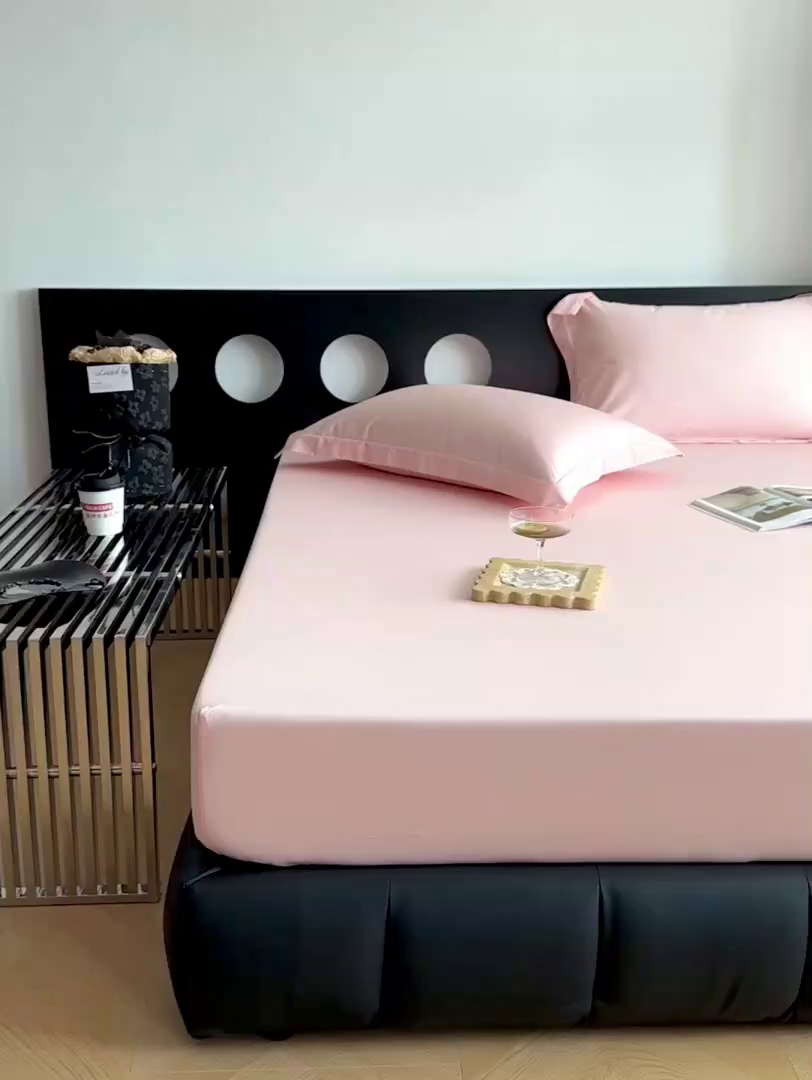 91家纺网 家纺一手货源 找家纺 爱丽丝 2026新款100支新疆长绒棉单品床笠 水粉