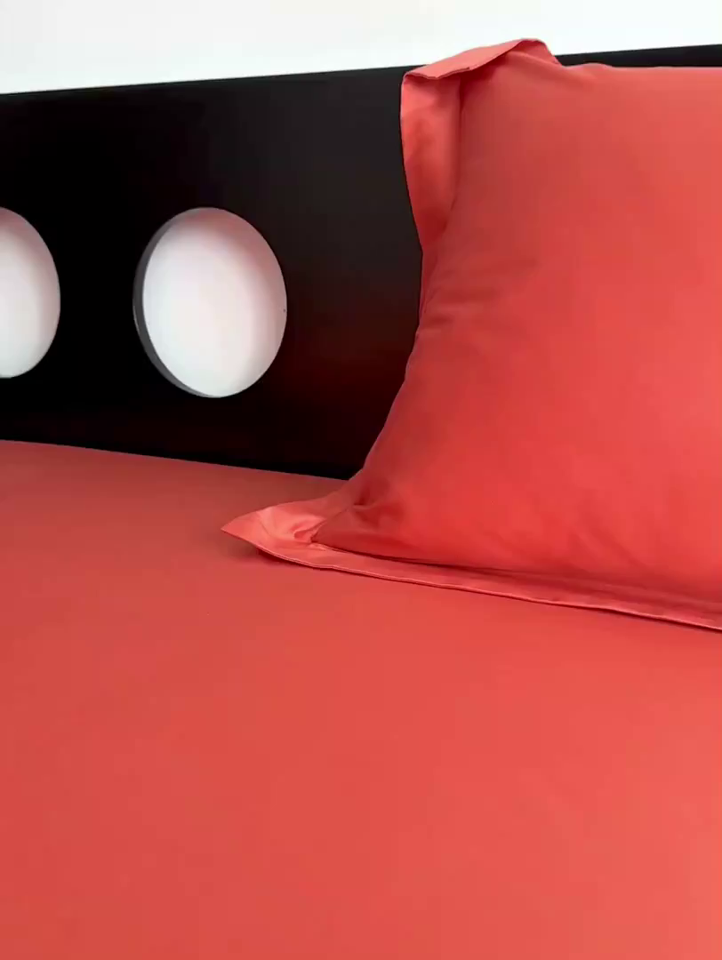 91家纺网 家纺一手货源 找家纺 爱丽丝 2026新款100支新疆长绒棉单品床笠 桔色