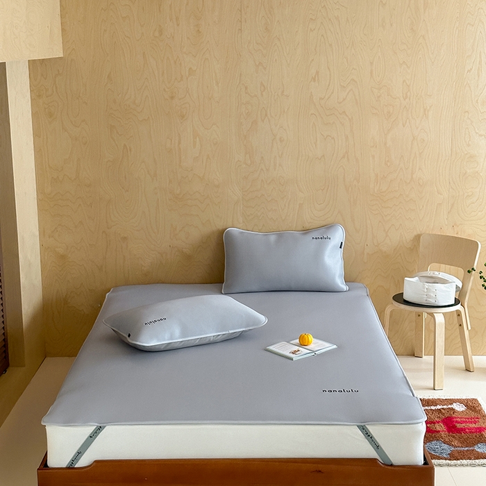 91家纺网 家纺一手货源 找家纺 （总）JUICY 橘滋家纺 2026新款CoolAir沁氧冰感软凉席·纯色刺绣