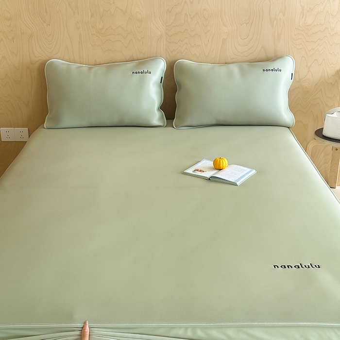 91家纺网 家纺一手货源 找家纺 （总）JUICY 橘滋家纺 2026新款CoolAir沁氧冰感软凉席·纯色刺绣