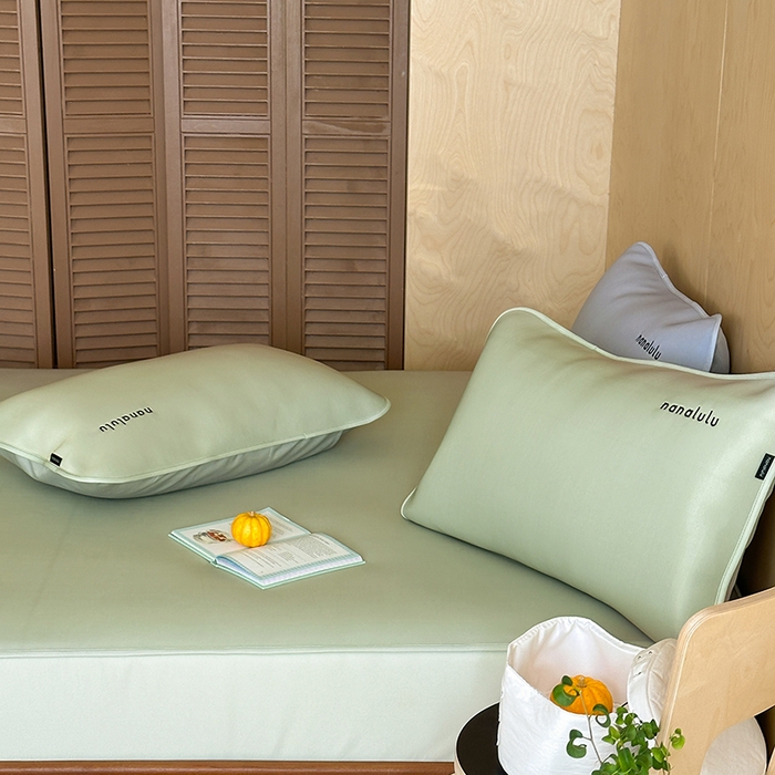 91家纺网 家纺一手货源 找家纺 （总）JUICY 橘滋家纺 2026新款CoolAir沁氧冰感软凉席·纯色刺绣