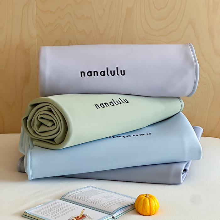 91家纺网 家纺一手货源 找家纺 JUICY 橘滋家纺 2026新款CoolAir沁氧冰感软凉席·纯色刺绣 平席款-组合