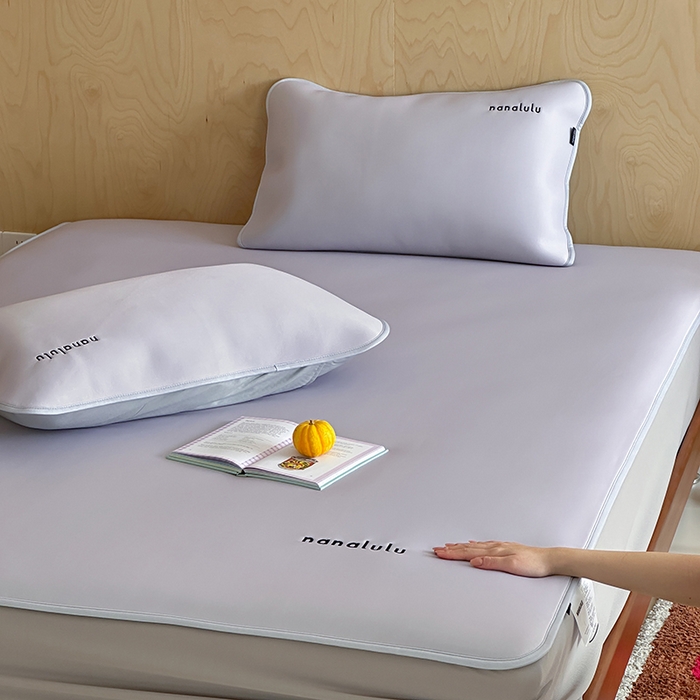 91家纺网 家纺一手货源 找家纺 JUICY 橘滋家纺 2026新款CoolAir沁氧冰感软凉席·纯色刺绣 床笠款-沁氧冰川-雾霭紫