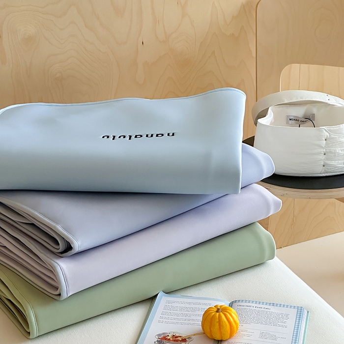 91家纺网 家纺一手货源 找家纺 JUICY 橘滋家纺 2026新款CoolAir沁氧冰感软凉席·纯色刺绣 平席款-组合