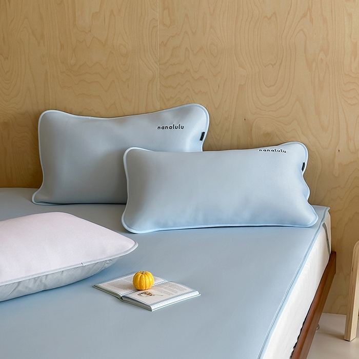 91家纺网 家纺一手货源 找家纺 JUICY 橘滋家纺 2026新款CoolAir沁氧冰感软凉席·纯色刺绣 平席款-沁氧冰川-天空蓝