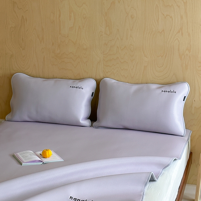 91家纺网 家纺一手货源 找家纺 JUICY 橘滋家纺 2026新款CoolAir沁氧冰感软凉席·纯色刺绣 平席款-沁氧冰川-雾霭紫