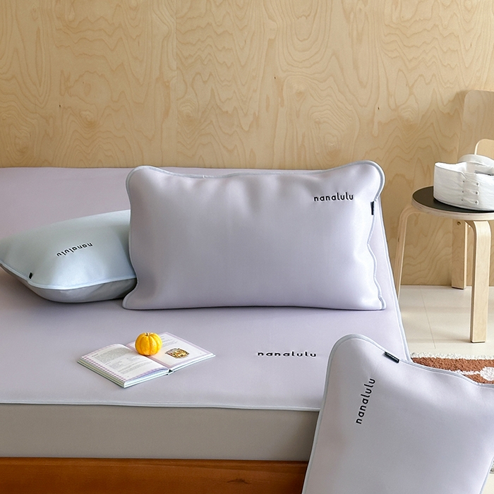 91家纺网 家纺一手货源 找家纺 JUICY 橘滋家纺 2026新款CoolAir沁氧冰感软凉席·纯色刺绣 床笠款-沁氧冰川-雾霭紫