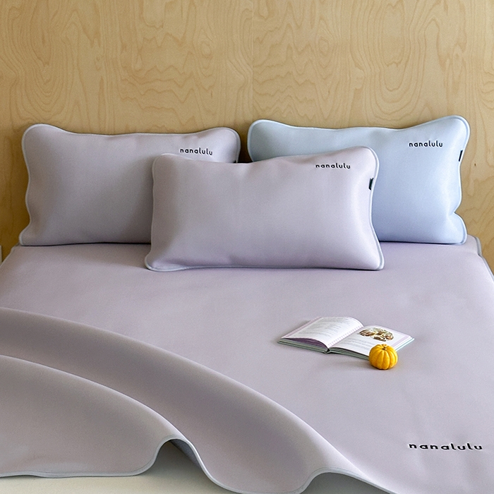 91家纺网 家纺一手货源 找家纺 JUICY 橘滋家纺 2026新款CoolAir沁氧冰感软凉席·纯色刺绣 平席款-沁氧冰川-雾霭紫