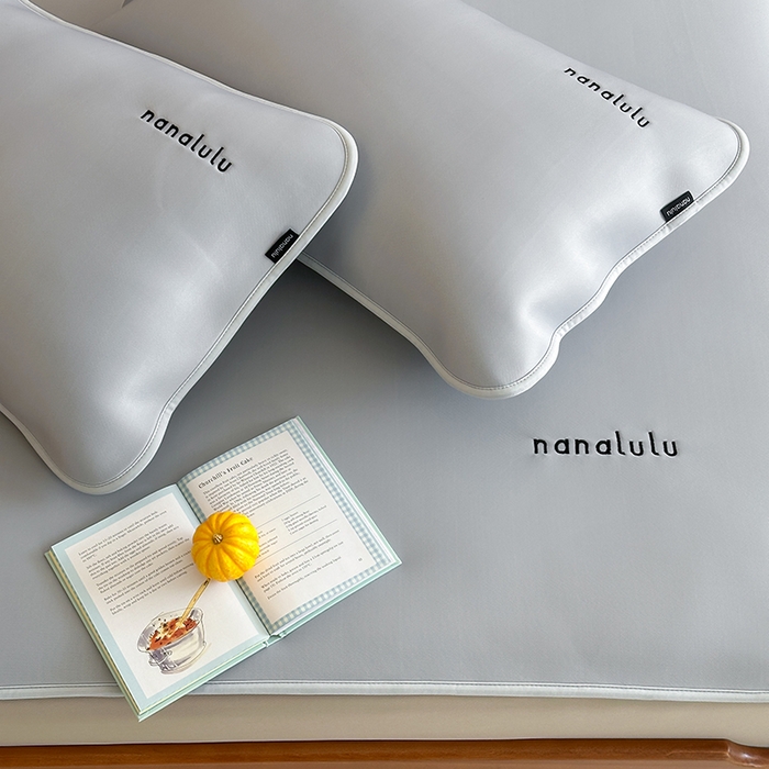 91家纺网 家纺一手货源 找家纺 JUICY 橘滋家纺 2026新款CoolAir沁氧冰感软凉席·纯色刺绣 床笠款-沁氧冰川-月影灰