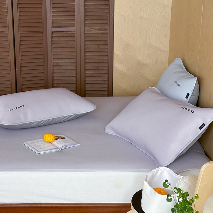 91家纺网 家纺一手货源 找家纺 JUICY 橘滋家纺 2026新款CoolAir沁氧冰感软凉席·纯色刺绣 平席款-沁氧冰川-雾霭紫