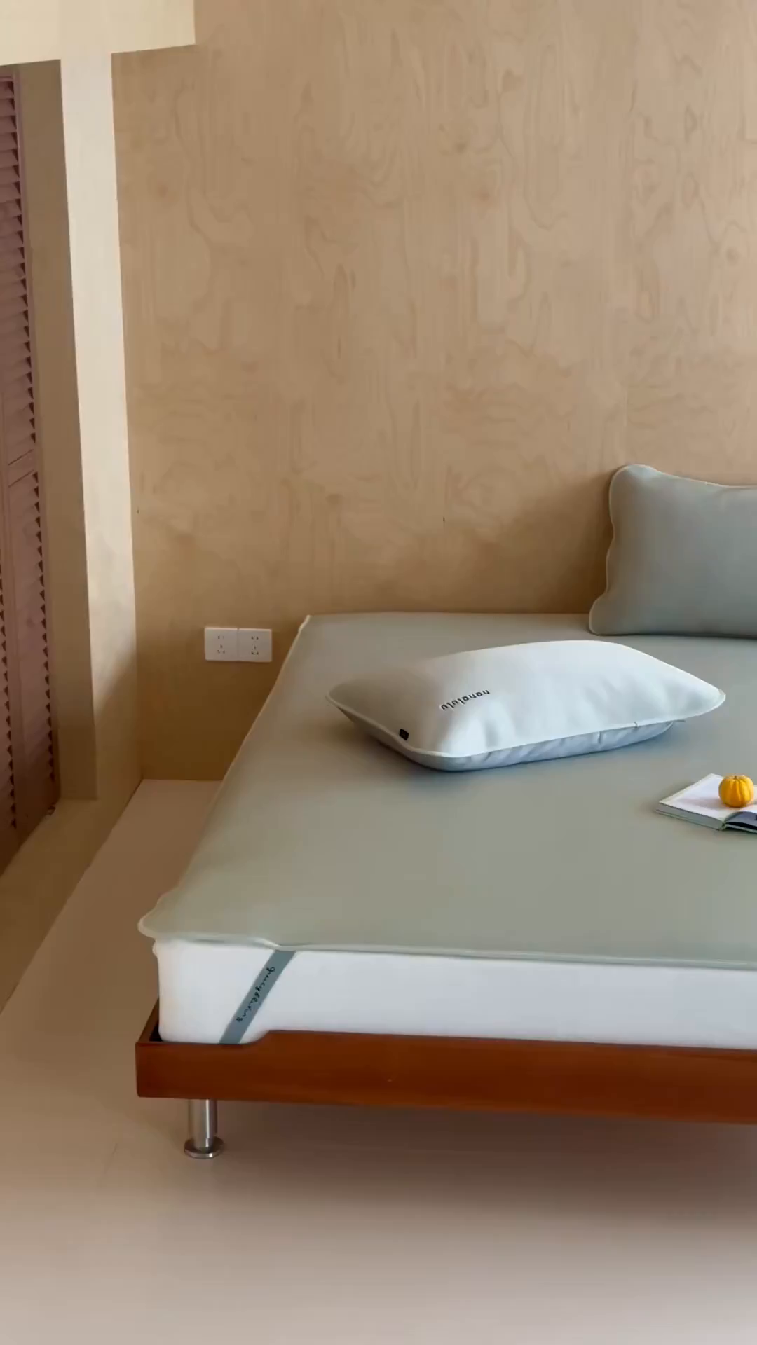 91家纺网 家纺一手货源 找家纺 JUICY 橘滋家纺 2026新款CoolAir沁氧冰感软凉席·纯色刺绣 平席款-沁氧冰川-冷杉绿