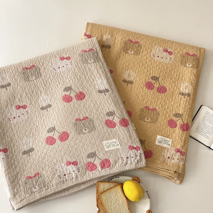 91家纺网 家纺一手货源 找家纺 麻依 2026新款安心棉床盖三件全棉四层纱布床单 组合图