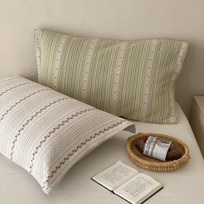 91家纺网 家纺一手货源 找家纺 麻依 2026新款安心棉床盖三件全棉四层纱布床单 组合图