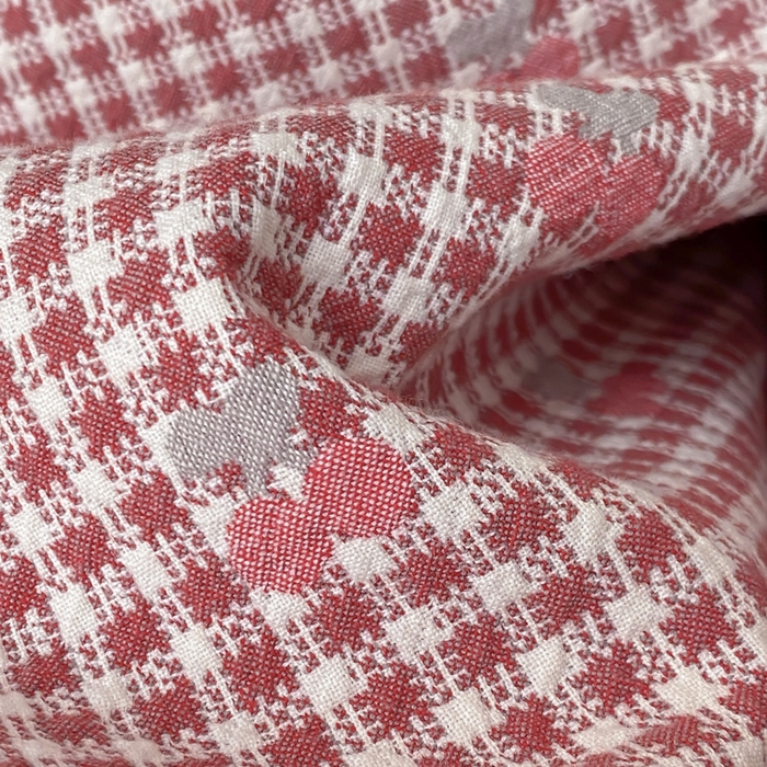 91家纺网 家纺一手货源 找家纺 麻依 2026新款安心棉床盖三件全棉四层纱布床单 小香樱桃-红