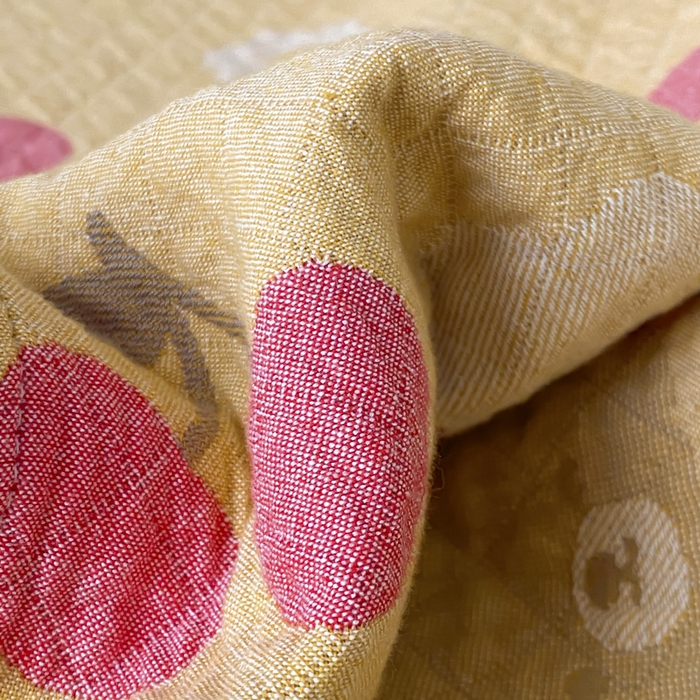 91家纺网 家纺一手货源 找家纺 麻依 2026新款安心棉床盖三件全棉四层纱布床单 樱桃KT-橘色