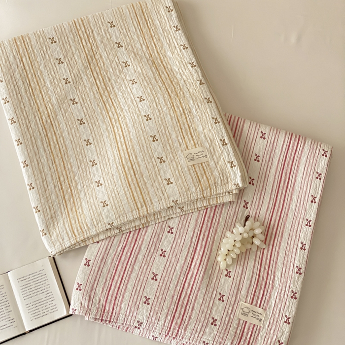 91家纺网 家纺一手货源 找家纺 麻依 2026新款安心棉床盖三件全棉四层纱布床单 组合图