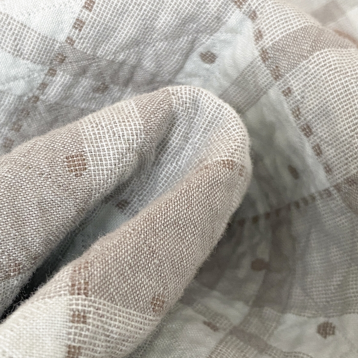 91家纺网 家纺一手货源 找家纺 麻依 2026新款安心棉床盖三件全棉四层纱布床单 点点木马-蓝