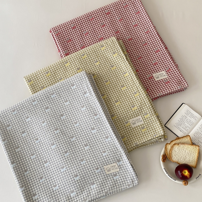 91家纺网 家纺一手货源 找家纺 麻依 2026新款安心棉床盖三件全棉四层纱布床单 组合图