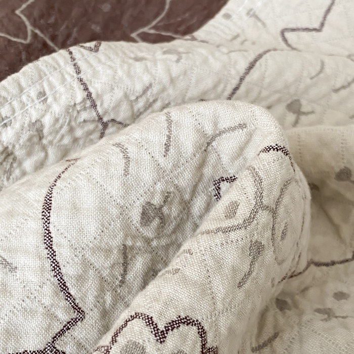 91家纺网 家纺一手货源 找家纺 麻依 2026新款安心棉床盖三件全棉四层纱布床单 线条猫咪-米