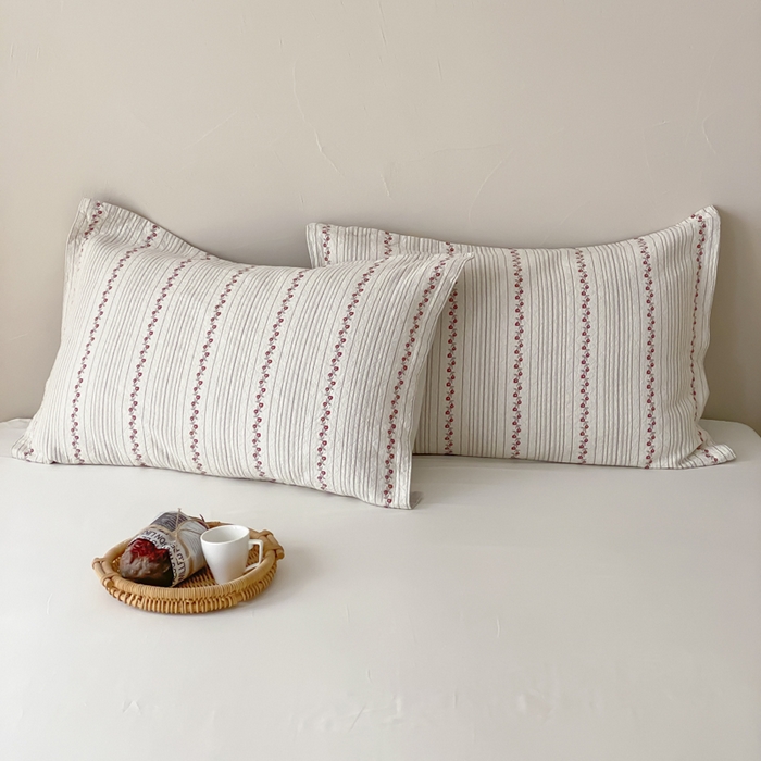 91家纺网 家纺一手货源 找家纺 麻依 2026新款安心棉床盖三件全棉四层纱布床单 清梦