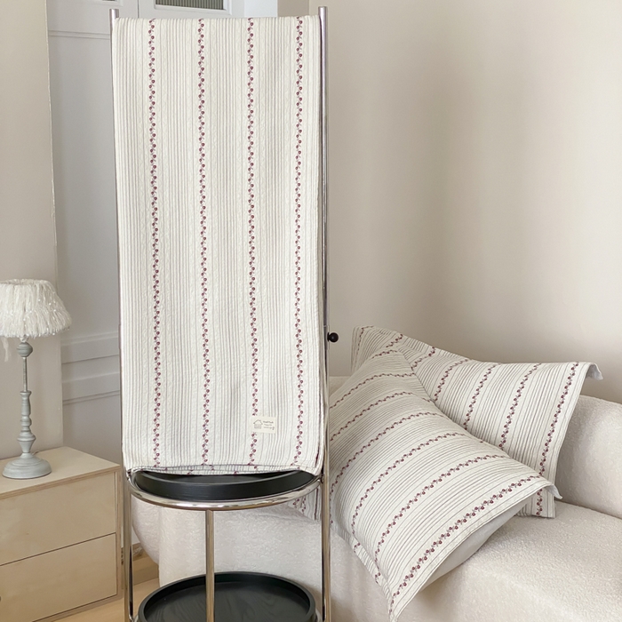 91家纺网 家纺一手货源 找家纺 麻依 2026新款安心棉床盖三件全棉四层纱布床单 清梦